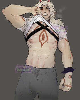 Flat Color Minimal Shading Knee Up